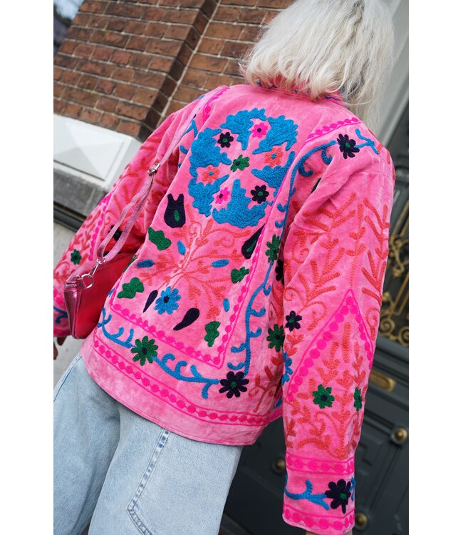 VELVET JACKET FUCHSIA