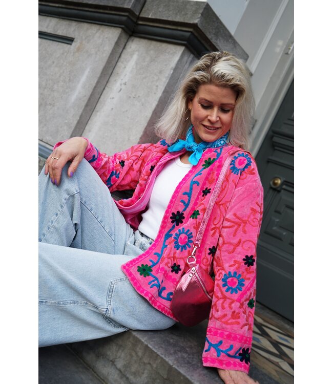VELVET JACKET FUCHSIA