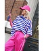 STREEP TOP LOU BLAUW ROZE