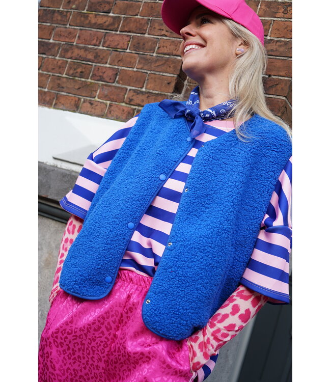TEDDY GILET BLAUW