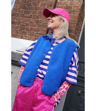 TEDDY GILET BLAUW