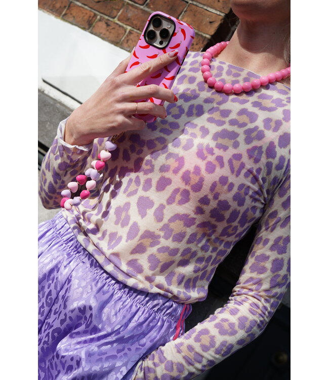 LEOPARD TOP LILA
