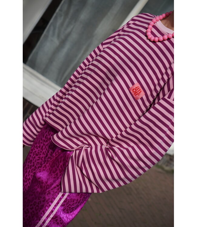 STREEP TOP AMOUR AUBERGINE ROZE