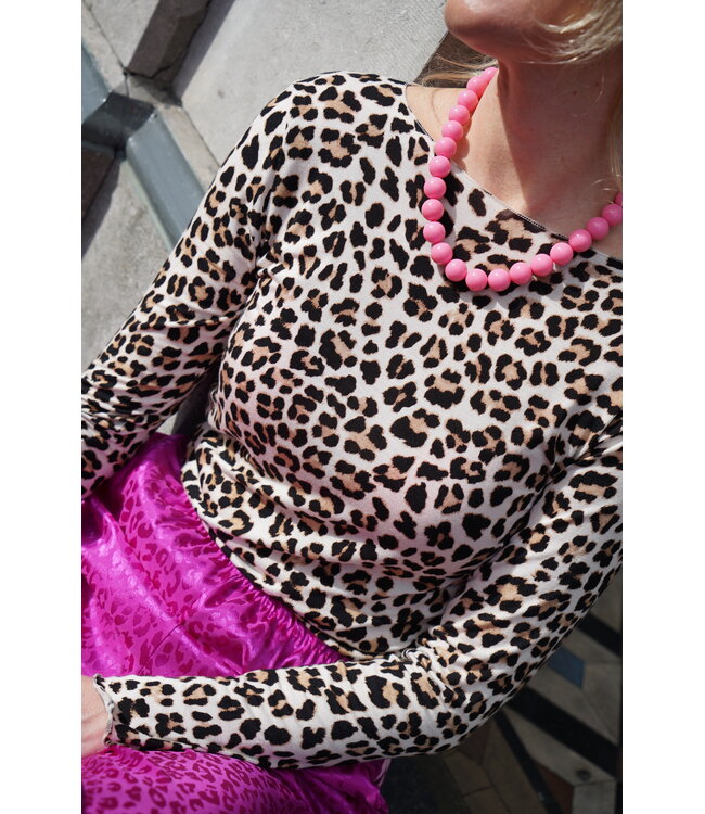 LEOPARD TOP ECRU