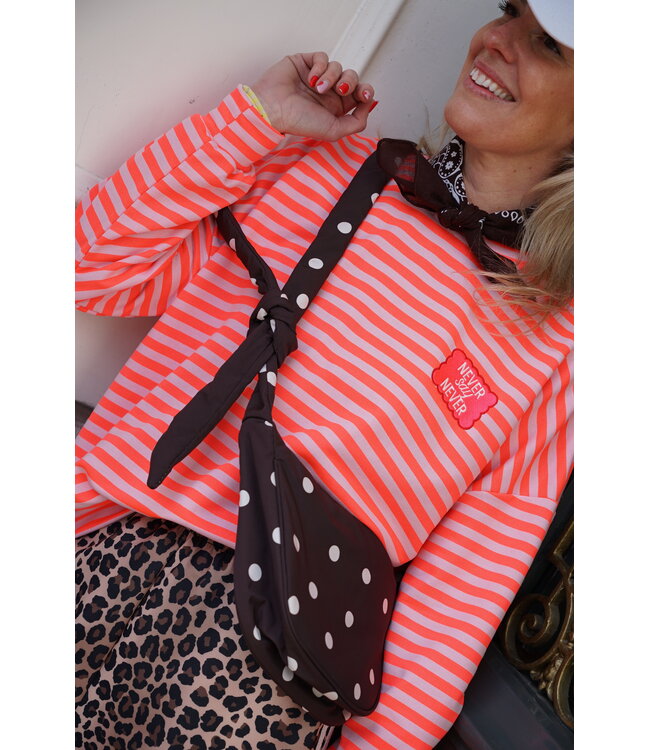 STREEP TOP NEVER SAY NEVER ORANJE