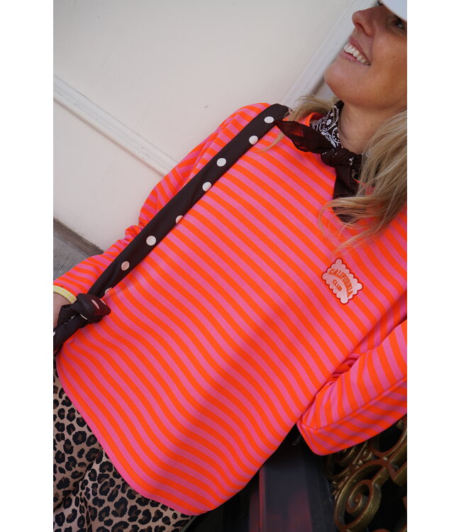 STREEP TOP CALIFORNIA ORANJE ROZE