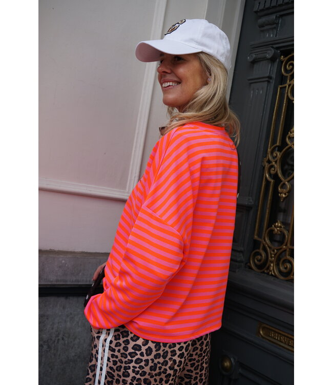 STREEP TOP CALIFORNIA ORANJE ROZE