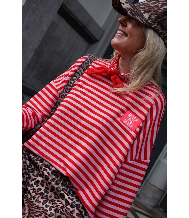 STREEP TOP NEVER SAY NEVER ROOD ROZE