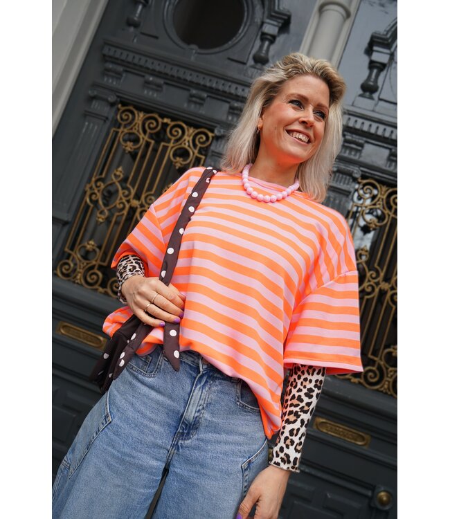 STREEP TOP FLOOR ORANJE ROZE