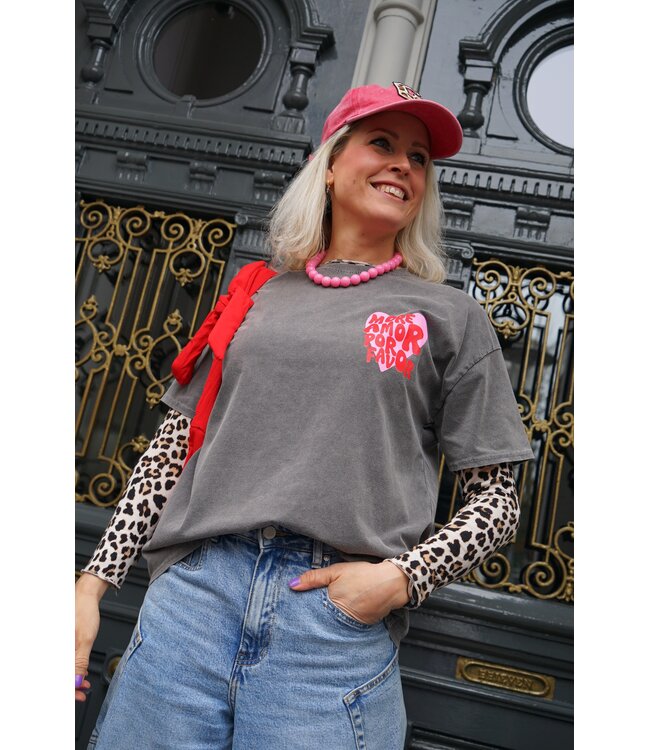 T-SHIRT MORE AMOR POR FAVOR ANTRACIET