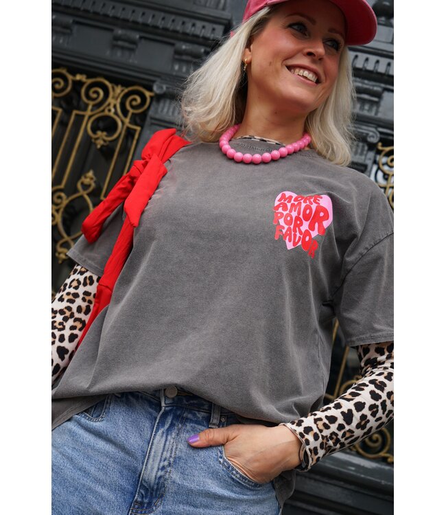 T-SHIRT MORE AMOR POR FAVOR ANTRACIET