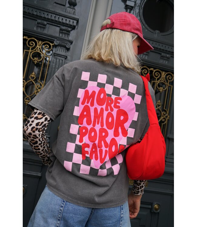 T-SHIRT MORE AMOR POR FAVOR ANTRACIET