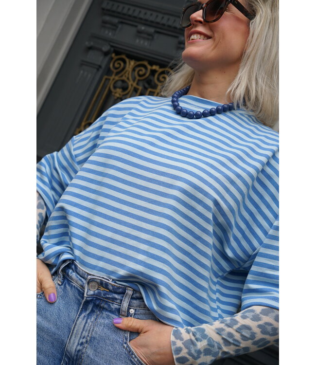 STREEP TOP EVI BLAUW