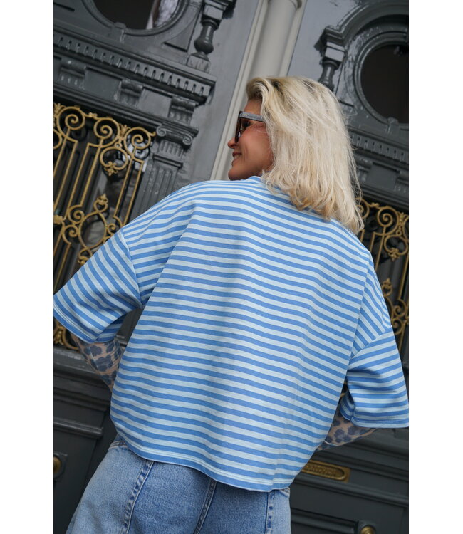 STREEP TOP EVI BLAUW