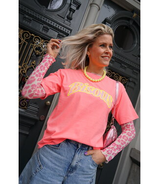 T-SHIRT BISOUS PEACH