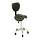 Saddle stool brown with backrest