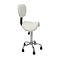 Saddle stool white with backrest