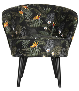 Karwei Fauteuil fluweel bloem