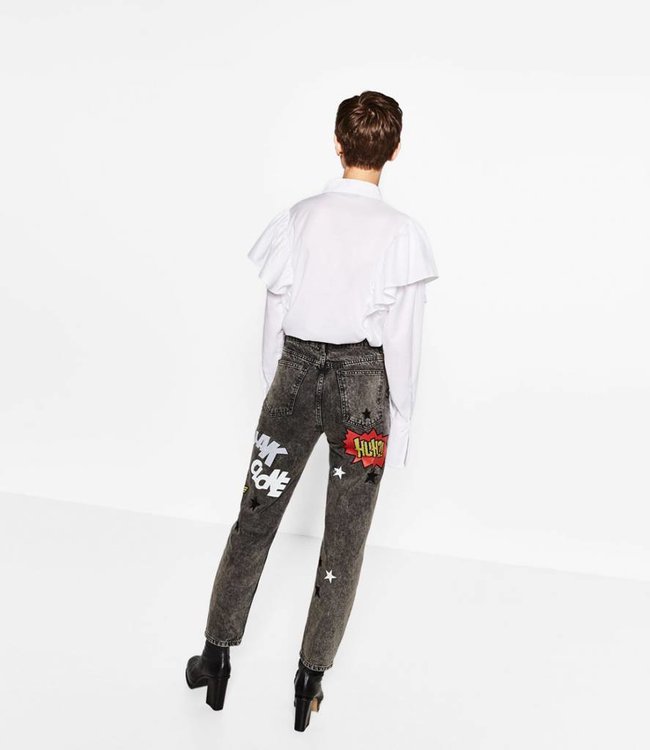 Zara Jeans with Text