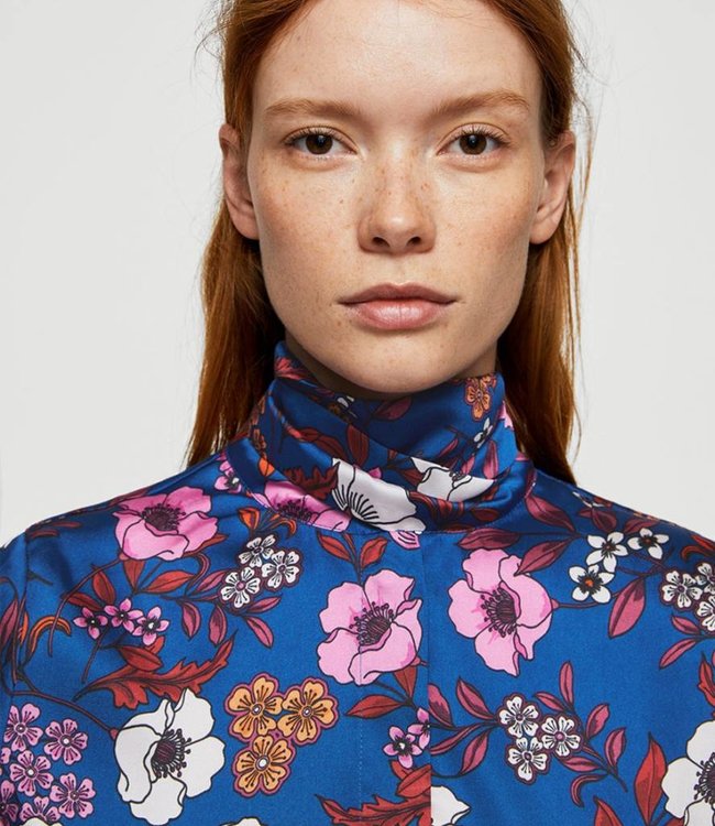 Mango Blouse with Flowers