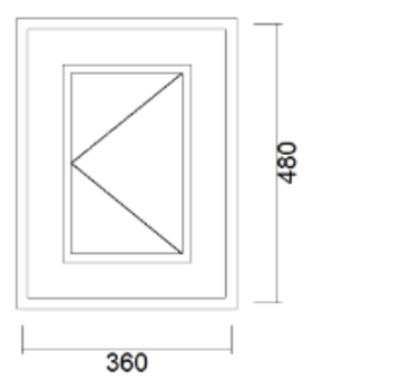 Drutex Draai raam 36x48