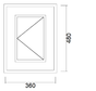 Draai raam 36x48