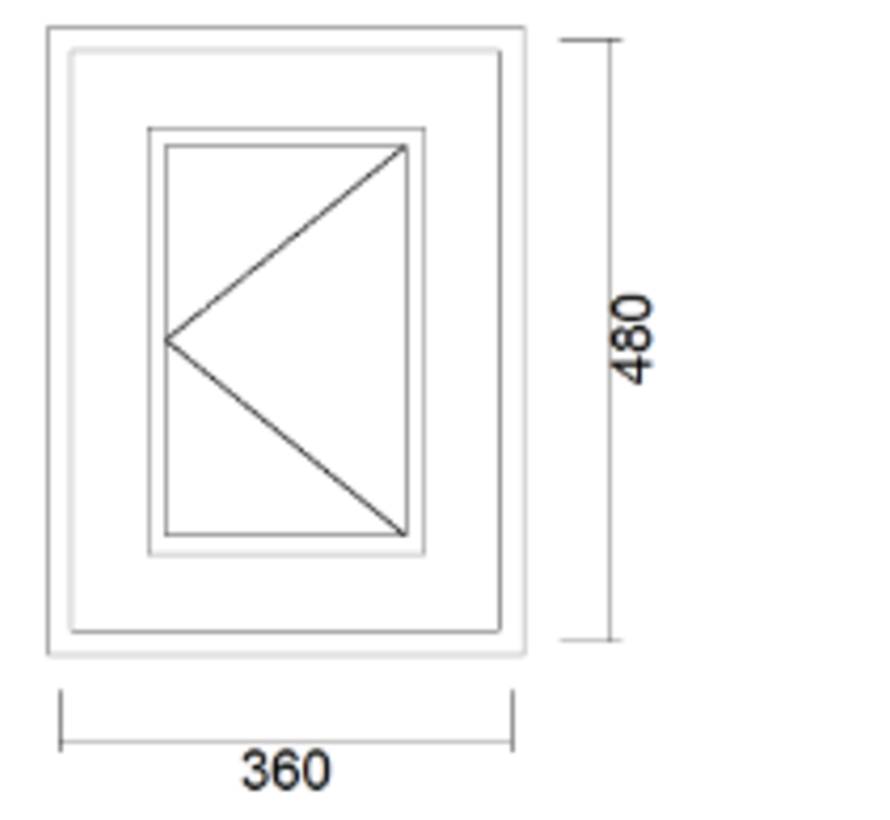 Draai raam 36x48