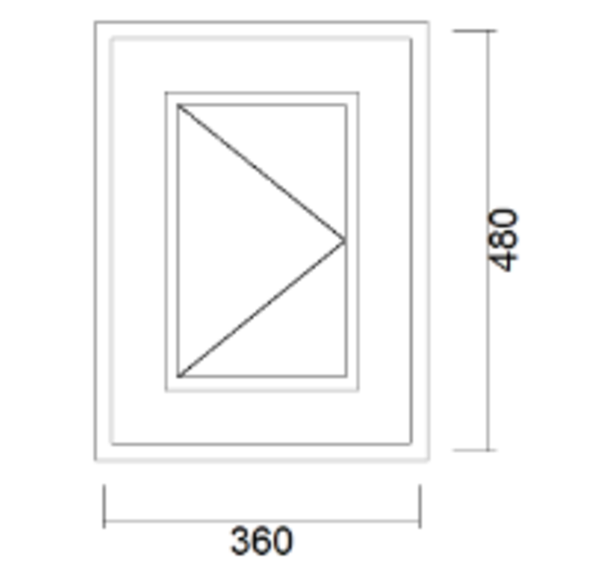 Draai raam 36x48