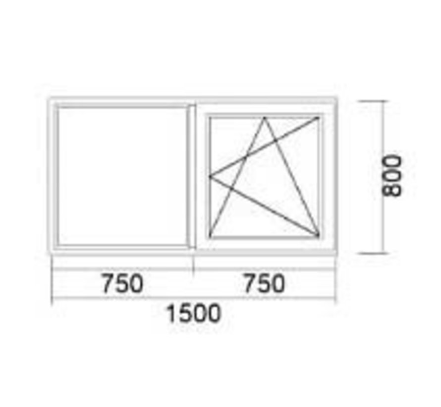 Dakkapel-kozijn 150x80