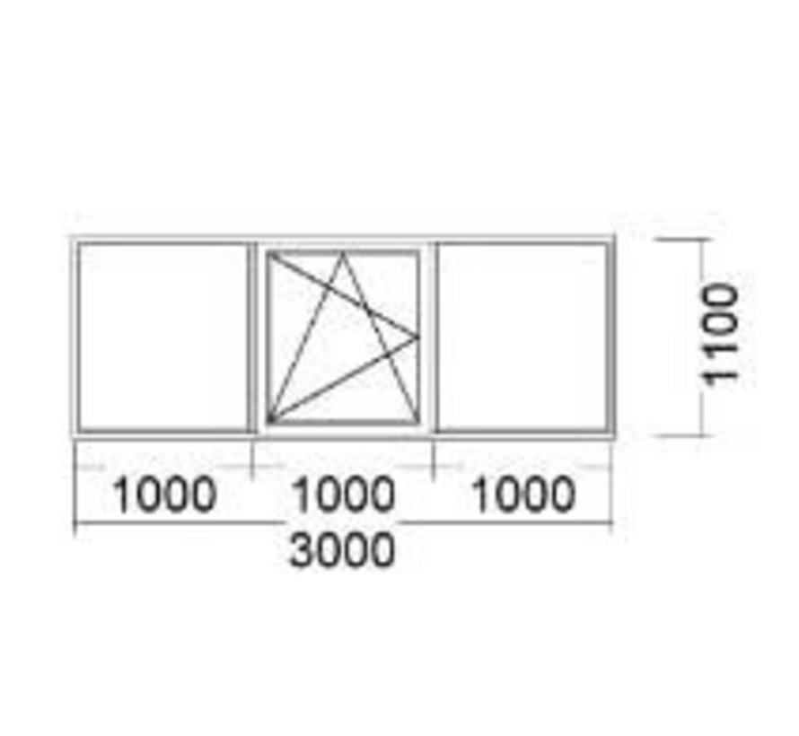 Dakkapel-kozijn 300x110