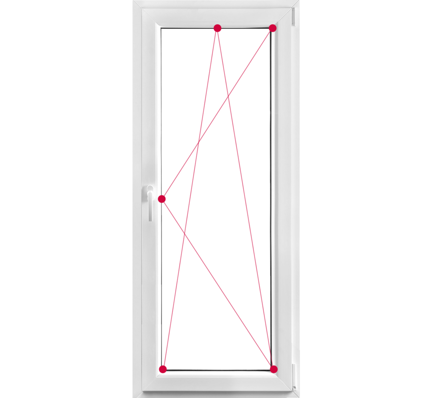 Draai kiep raam 90x130 Intrek (Verdiept) - Antraciet