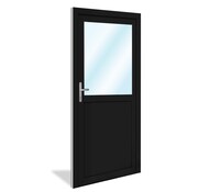 Standaard voorraad - Antraciet half glas deur