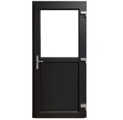 Standaard voorraad Dubbelzijdig Antraciet 1/2 glas deur 120 x 215