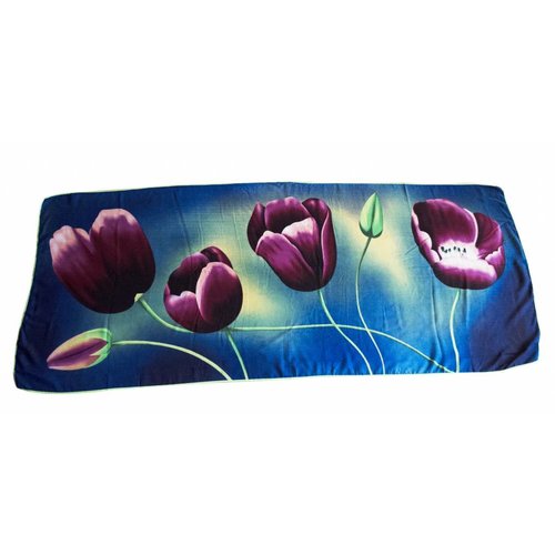 Irene Tulip scarfs Tulip scarf/shawl Blue 170*70cm