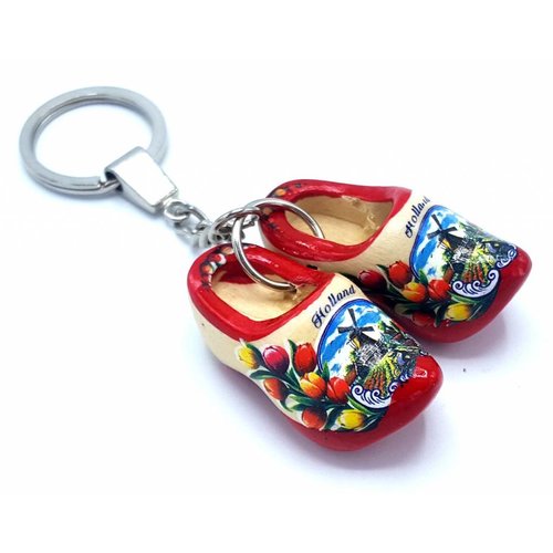 Woodenshoe keyhanger 2 shoes Red sole