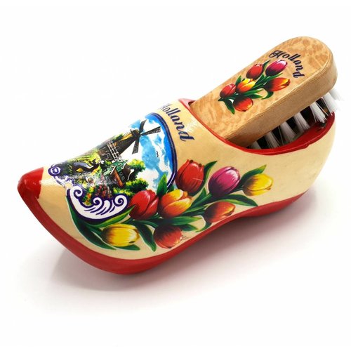 Shoe brush clog red sole