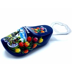 Bottle opener clog 8cm Blue