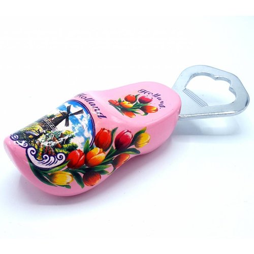 Bottle opener clog 8cm pink