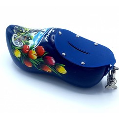 Money bank clog 15cm Blue