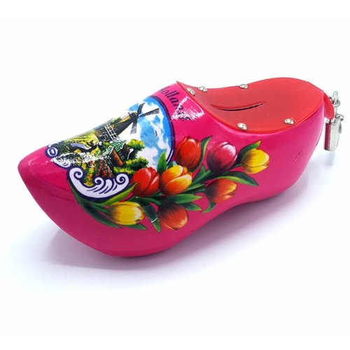 Money bank clog 15cm dark Pink