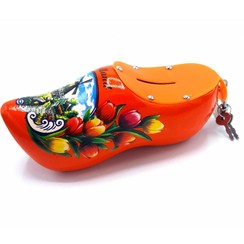 Money bank clog 15cm Orange