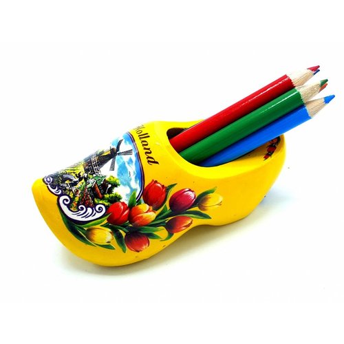 Pencil clog with 6 pencils yellow
