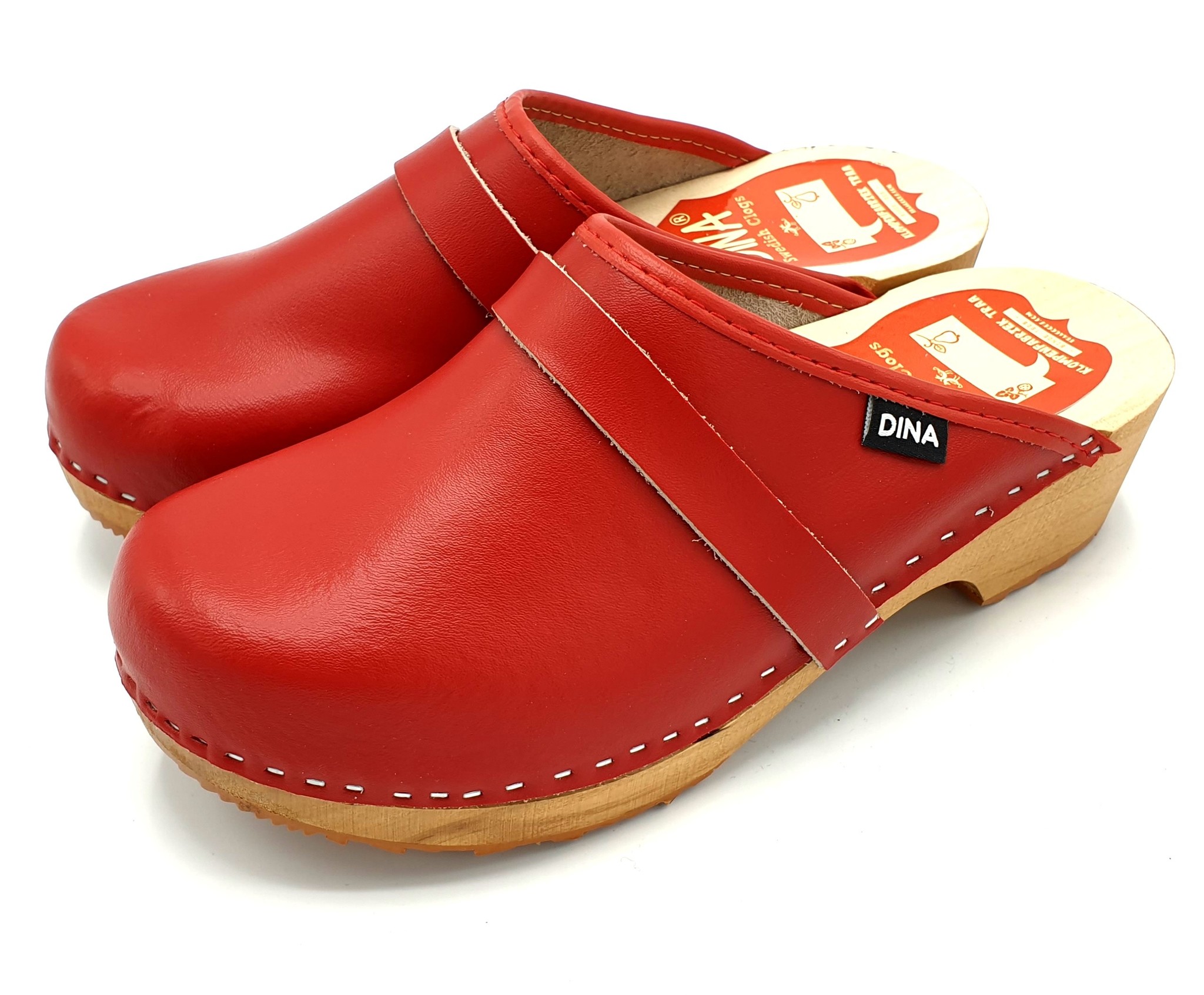 DINA leather clogs Red