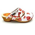 DINA Swedish clogs red tulip