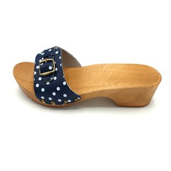 DINA slippers blue dots