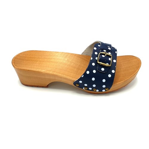 DINA DINA sandalen blauw met dots