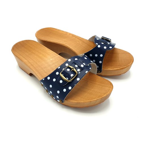 DINA DINA sandalen blauw met dots