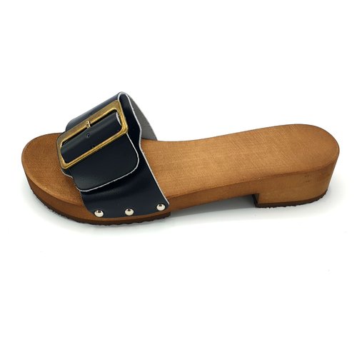 DINA Sandals black wide buckle