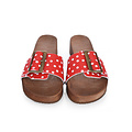 DINA Sandals red dots wide buckle