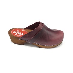 DINA nubuck clogs Bordeaux Red